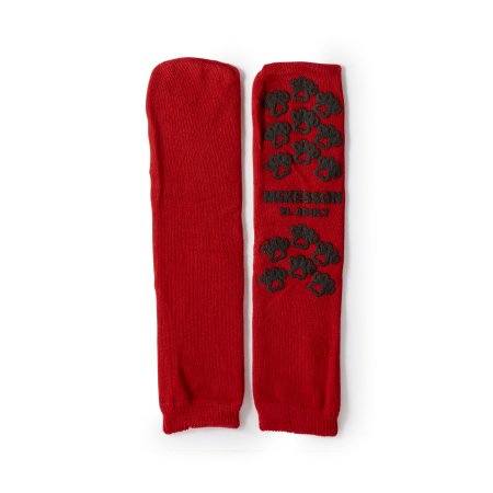 Slipper Socks McKesson Terries™ X-Large Red Above the Ankle