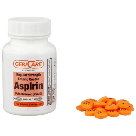 Pain Relief Geri-Care® 325 mg Strength Aspirin Tablet 100 per Bottle