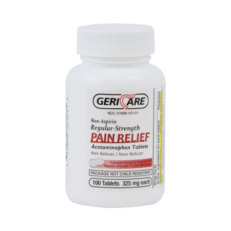 Pain Relief Geri-Care® 325 mg Strength Acetaminophen Tablet 100 per Bottle