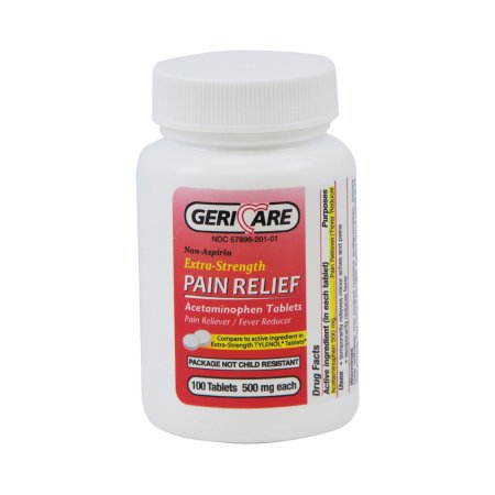 Pain Relief Geri-Care® 500 mg Strength Acetaminophen Tablet 100 per Bottle