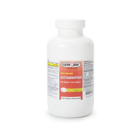 Pain Relief Geri-Care® 500 mg Strength Acetaminophen Tablet 1,000 per Bottle