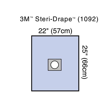 Surgical Drape 3M™ Steri-Drape™ Small Drape with Aperture 22 W X 25 L Inch Sterile