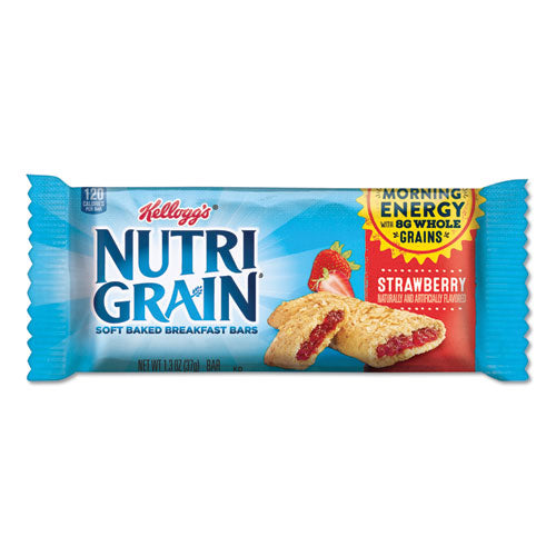 Nutri-Grain Soft Baked Breakfast Bars, Strawberry, Indv Wrapped 1.3 oz Bar, 16/Box