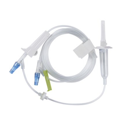 Primary IV Administration Set LifeShield® Gravity 2 Ports 15 Drops / mL Drip Rate Without Filter 100 Inch Tubing Solution