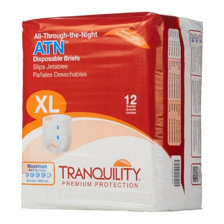 Unisex Adult Incontinence Brief Tranquility® ATN X-Large Disposable Heavy Absorbency