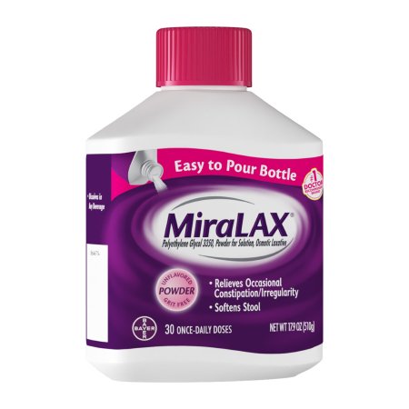 Laxative MiraLAX® Powder 17.9 oz. 17 Gram Strength Polyethylene Glycol 3350