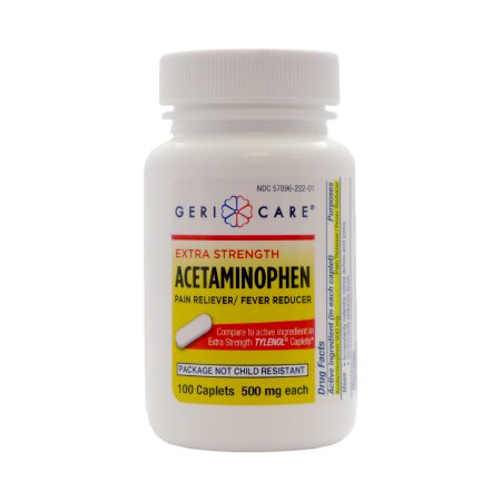 Pain Relief Geri-Care® 500 mg Strength Acetaminophen Caplet 100 per Bottle