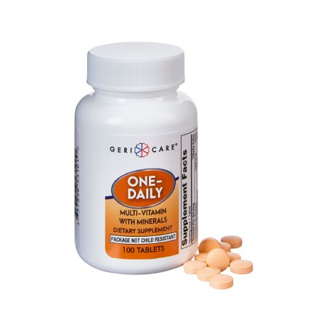 Multivitamin Supplement with Minerals Geri-Care® Tablet 100 per Bottle