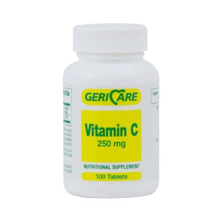 Vitamin C Supplement Geri-Care® Ascorbic Acid 250 mg Strength Tablet 100 per Bottle