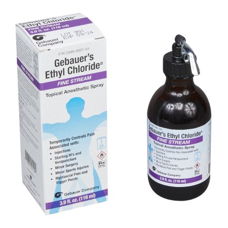 Gebauer's Ethyl Chloride® Ethyl Chloride 100% Fine Stream Bottle 103.5 mL