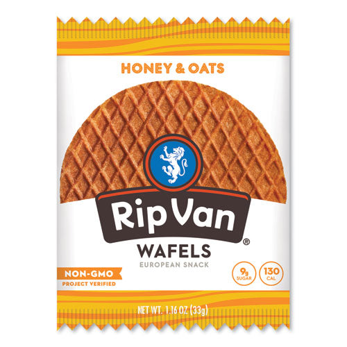 Wafels - Single Serve, Honey and Oats, 1.16 oz Pack, 12/Box