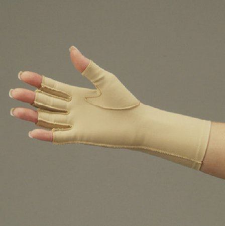 Compression Gloves Open Finger Medium Over-the-Wrist Length Right Hand Stretch Fabric