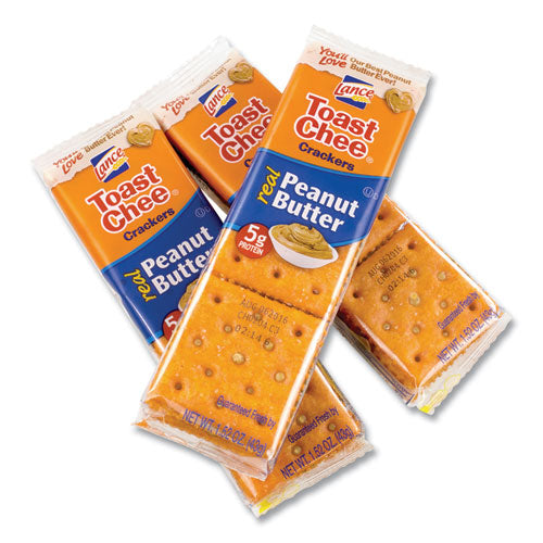 Toast Chee Peanut Butter Cracker Sandwiches, 1.52 oz Pack, 40 Packs/Box, Ships in 1-3 Business Days