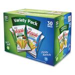 Veggie Straws, Cheddar Cheese/Sea Salt/Zesty Ranch, 1 oz Bag, 30 Bags/Carton, Ships in 1-3 Business Days