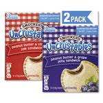 UNCRUSTABLES Soft Bread Sandwiches, Grape/Strawberry, 2 oz, 10 Sandwiches/Pack, 2 PK/Box, Ships in 1-3 Business Days