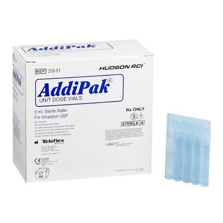 Addipak® Respiratory Therapy Solution Sterile Water Solution Unit Dose Vial 5 mL