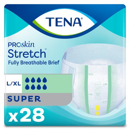 Unisex Adult Incontinence Brief TENA ProSkin Stretch™ Super Large / X-Large Disposable Heavy Absorbency