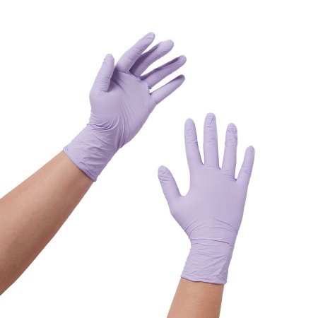 Exam Glove Halyard™ Lavender™ X-Small NonSterile Nitrile Standard Cuff Length Textured Fingertips Lavender Not Rated