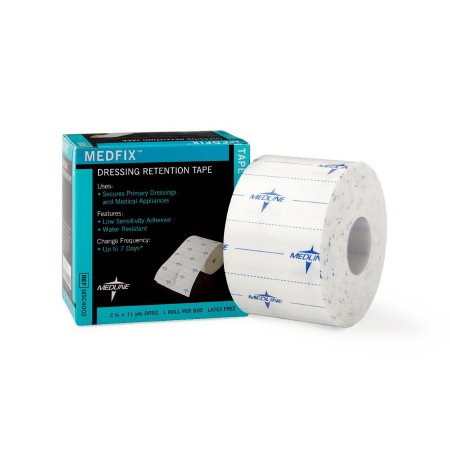 Water Resistant Dressing Retention Tape with Liner MedFix™ White 2 Inch X 11 Yard Nonwoven NonSterile