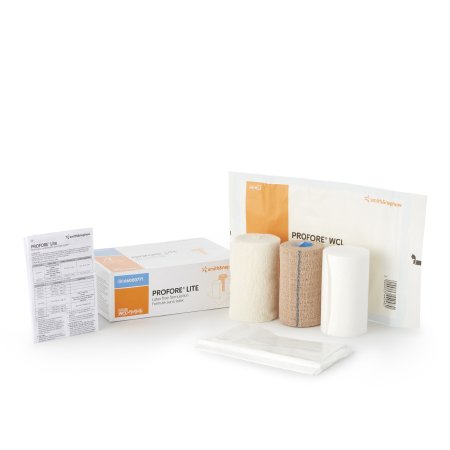 3 Layer Compression Bandage System Profore Lite Self-Adherent / Tape Closure Tan / White NonSterile Low Compression