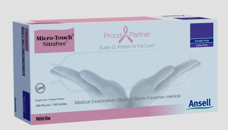 Exam Glove Micro-Touch® NitraFree™ Small NonSterile Nitrile Standard Cuff Length Textured Fingertips Pink Chemo Tested