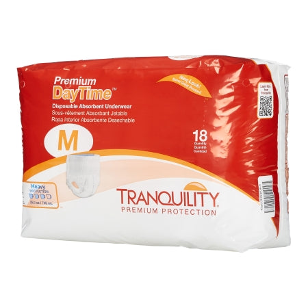 Unisex Adult Absorbent Underwear Tranquility® Premium DayTime™ Pull On with Tear Away Seams Medium Disposable Heavy Absorbency