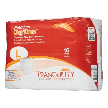 Unisex Adult Absorbent Underwear Tranquility® Premium DayTime™ Pull On with Tear Away Seams Large Disposable Heavy Absorbency