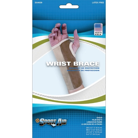 Wrist Brace Contoured Elastic / Suede Right Hand Beige Large