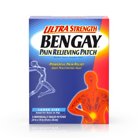 Topical Pain Relief Bengay® Ultra Strength 5% Strength Menthol Patch 4 per Box