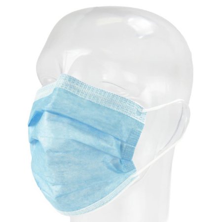 Procedure Mask FluidGard® Anti-fog Foam Pleated Earloops One Size Fits Most Blue NonSterile ASTM Level 3 Adult