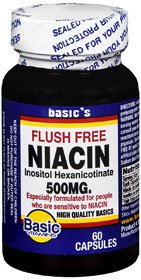 Dietary Supplement Basic's Flush Free Niacin Niacin / Inositol 400 mg - 100 mg Strength Capsule 60 per Bottle