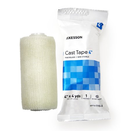 Cast Tape McKesson 4 Inch X 12 Foot Fiberglass White