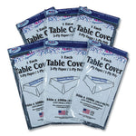 Table Set Poly Tissue Table Cover, 54" x 108", White, 6/Pack