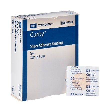 Adhesive Spot Bandage Curity™ 7/8 Inch Plastic Round Sheer Sterile