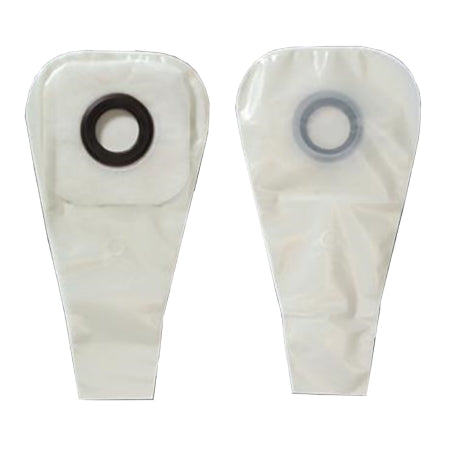 Ostomy Pouch Karaya 5 One-Piece System 12 Inch Length 7/8 Inch Stoma Drainable Convex, Pre-Cut