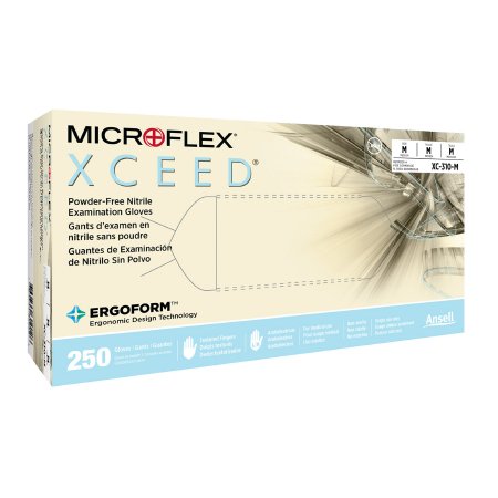 Exam Glove XCEED™ Medium NonSterile Nitrile Standard Cuff Length Textured Fingertips Blue Not Rated