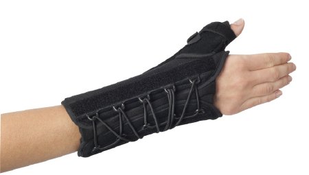 Wrist Brace ProCare® Quick-Fit® W.T.O. Aluminum / Foam / Nylon Right Hand Black X-Large