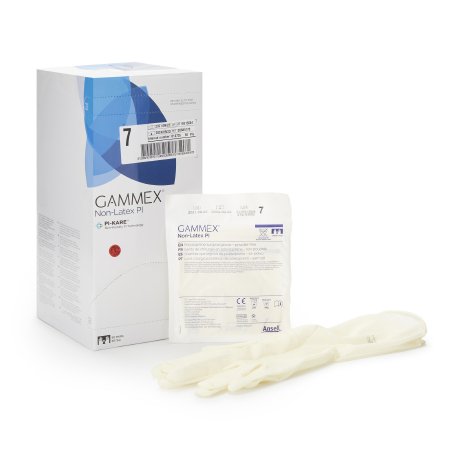Surgical Glove GAMMEX® Non-Latex PI Size 7 Sterile Polyisoprene Standard Cuff Length Micro-Textured White Chemo Tested