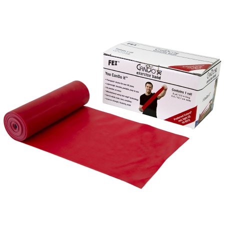 Exercise Resistance Band CanDo® Low Powder Red 5 Inch X 6 Yard Light Resistance