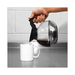 Unbreakable Regular Coffee Decanter, 12-Cup, Stainless Steel/Polycarbonate, Black Handle