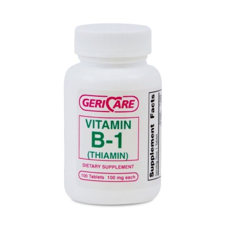 Vitamin Supplement Geri-Care® Vitamin B1 100 mg Strength Tablet 100 per Bottle