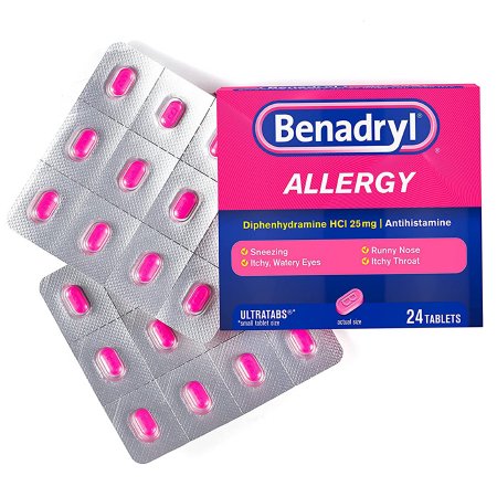 Allergy Relief Benadryl® 25 mg Strength Tablet 24 per Box