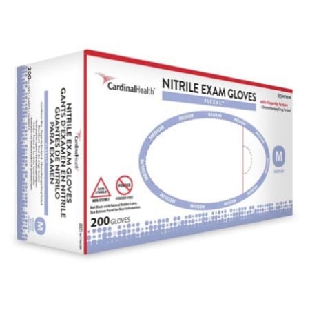 Exam Glove FLEXAL™ Nitrile Medium NonSterile Nitrile Standard Cuff Length Textured Fingertips Blue Chemo Tested