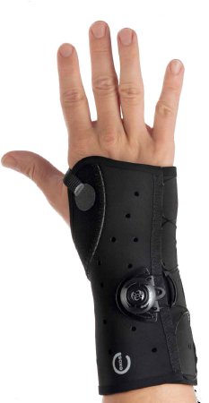 Wrist Brace with Boa® Exos® Thermoformable Polymer / Nylon Right Hand Black Medium