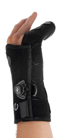 Boxer Fracture Brace Exos® Thermoformable Polymer Right Hand Black Medium