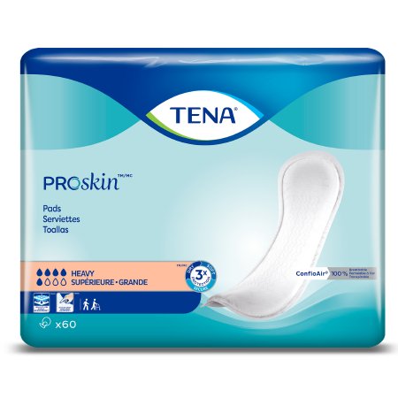 Bladder Control Pad TENA ProSkin™ Heavy 12 Inch Length Heavy Absorbency Dry-Fast Core™ One Size Fits Most