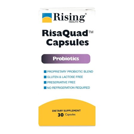 Probiotic Dietary Supplement RisaQuad™ 30 per Bottle Capsule