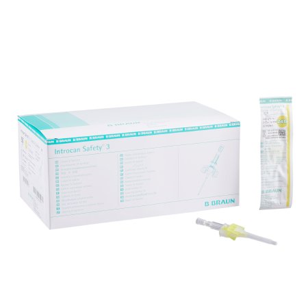 Closed IV Catheter Introcan Safety® 3 24 Gauge 0.75 Inch Sliding Safety Needle