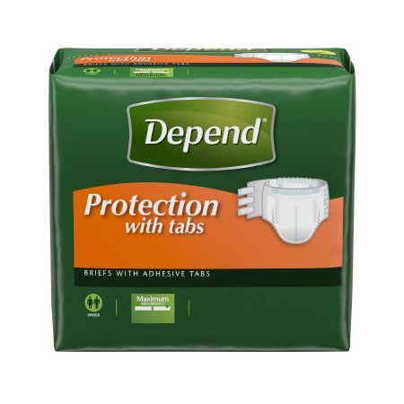 Unisex Adult Incontinence Brief Depend® Large Disposable Heavy Absorbency