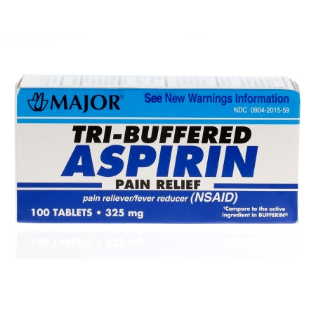 Pain Relief Major® 325 mg Strength Aspirin / Calcium Carbonate Tablet 100 per Bottle